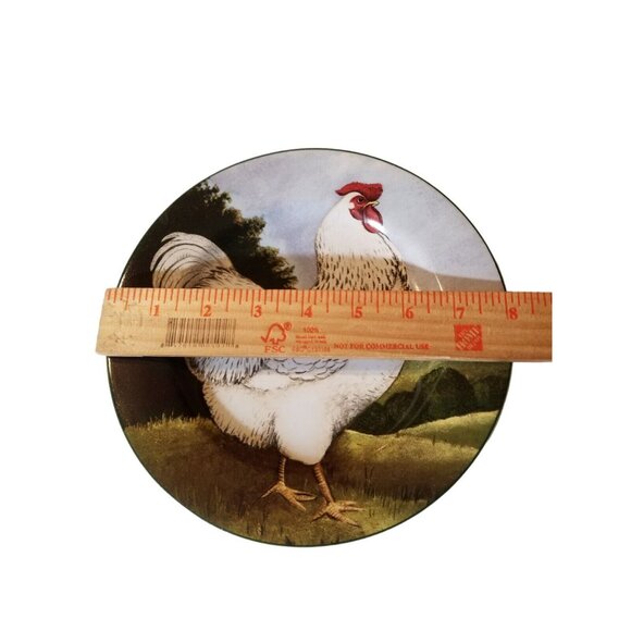 Chicken Rooster 8" Plates Vtg Sakura Oneida ON THE FARM Set of 4 David Carter Br - Picture 15 of 15